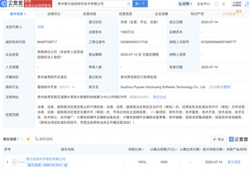 普元信息布局西南市场 在贵州设立软件技术子公司